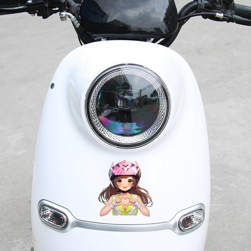 Biker Girl Motorcycle Racing Car Decal Bumper & Motorcycle Sticker Weather Resistant Automotive Stickers For Car Bumpers Vehicle