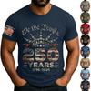 Men's Loose And Casual Flag-print T-shirt, Short Sleeve Shirt
