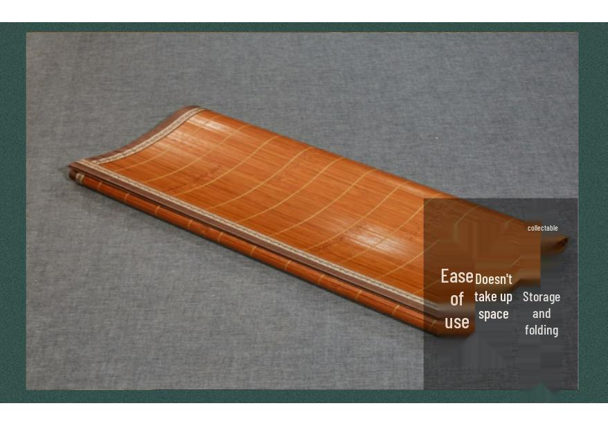 2026 Bamboo Cooling Mat: Free Shipping, Foldable, Double-Sided Straw Mat for Dorms and Singles