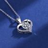 S925 sterling silver simple love inlaid D-color moissanite necklace niche design versatile high-end collarbone chain holiday jewelry gift