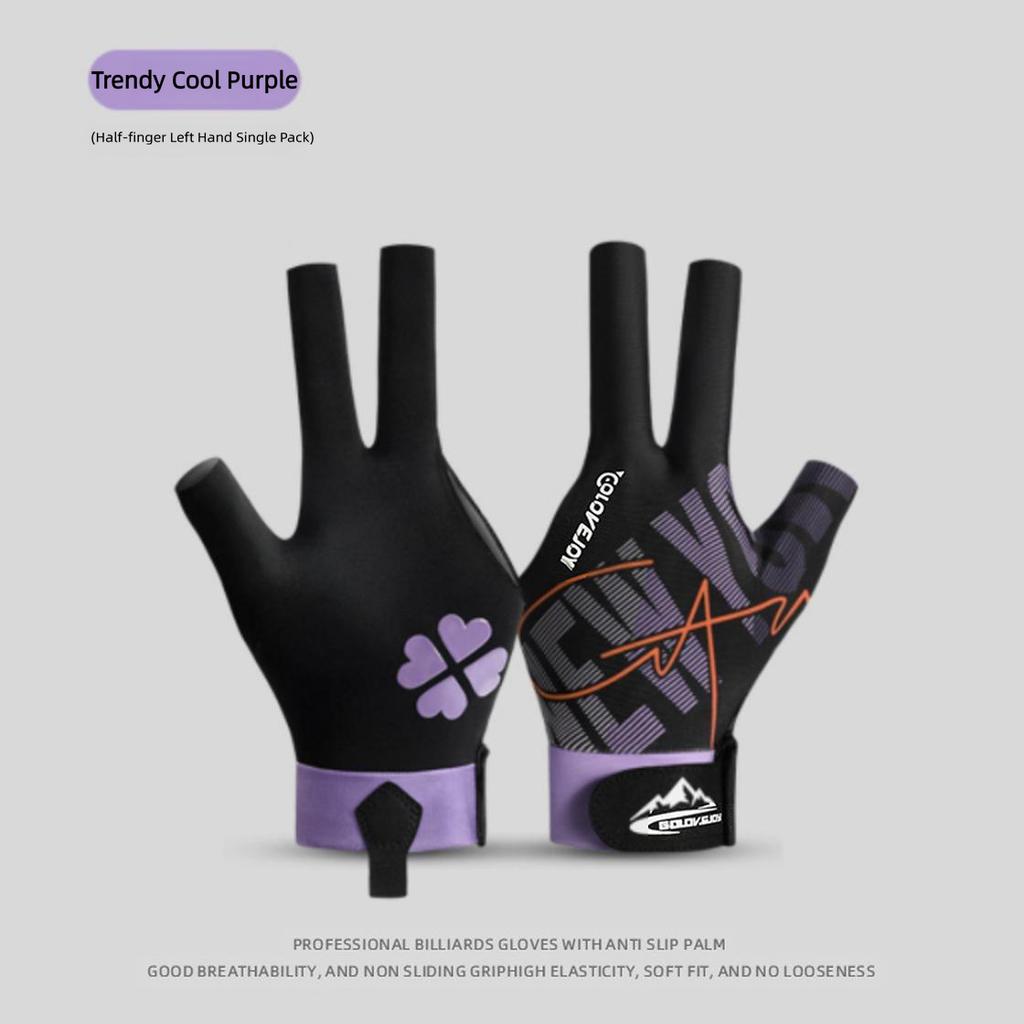 1PCAnti Slip Breathable Billiard Gloves 3 Finger Design Pool Cue Snooker Glove for Men Women Left Right Hand