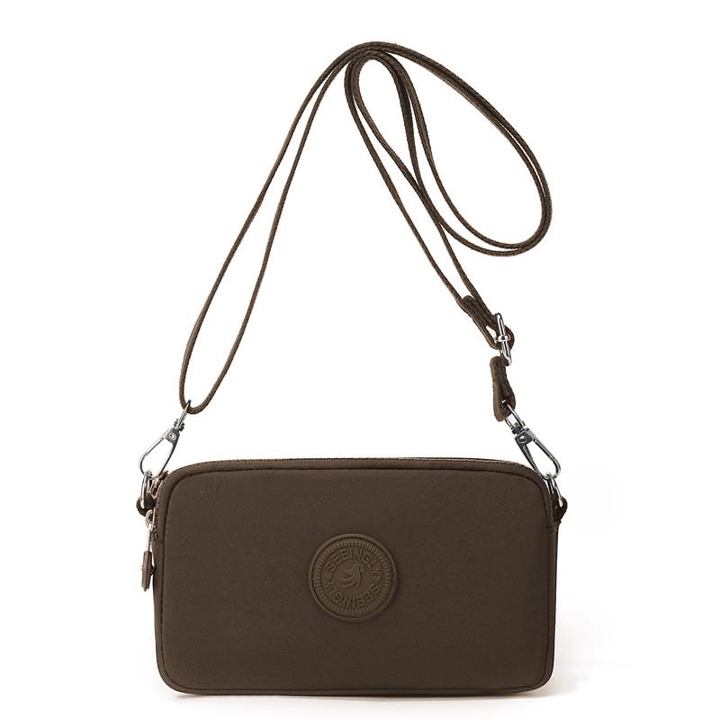 Portamonete in Nylon Leggero Grande Capacità Piccola Borsa Quadrata da Donna Borsa a Tracolla