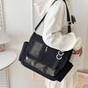 Zipper Bag Solid Color Itabag Cotton Doll Bag Shoulder Bag Creative Transparent Bags  Women
