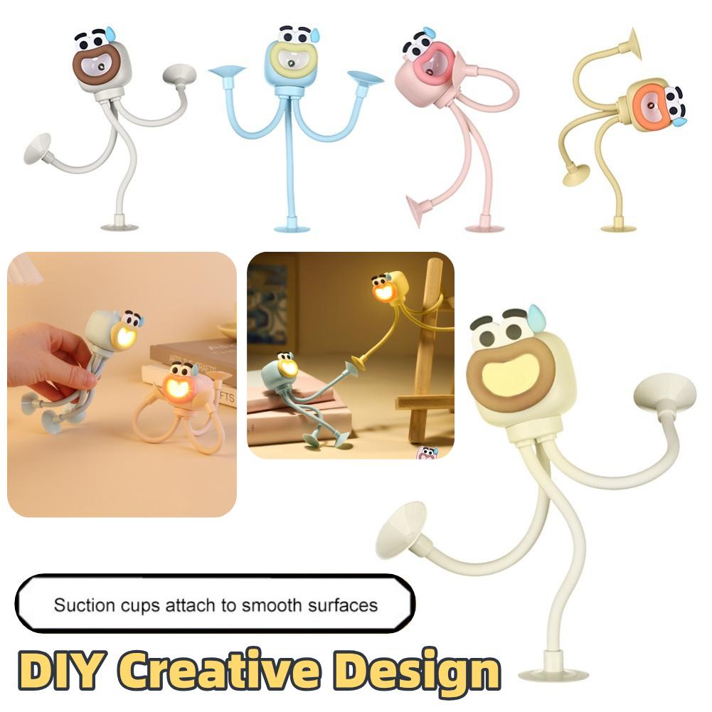 Octopus Night Light Changeable-Shape Bedside Lamp with Suction Cup Creative for Bedroom Living Room Christmas Decorations