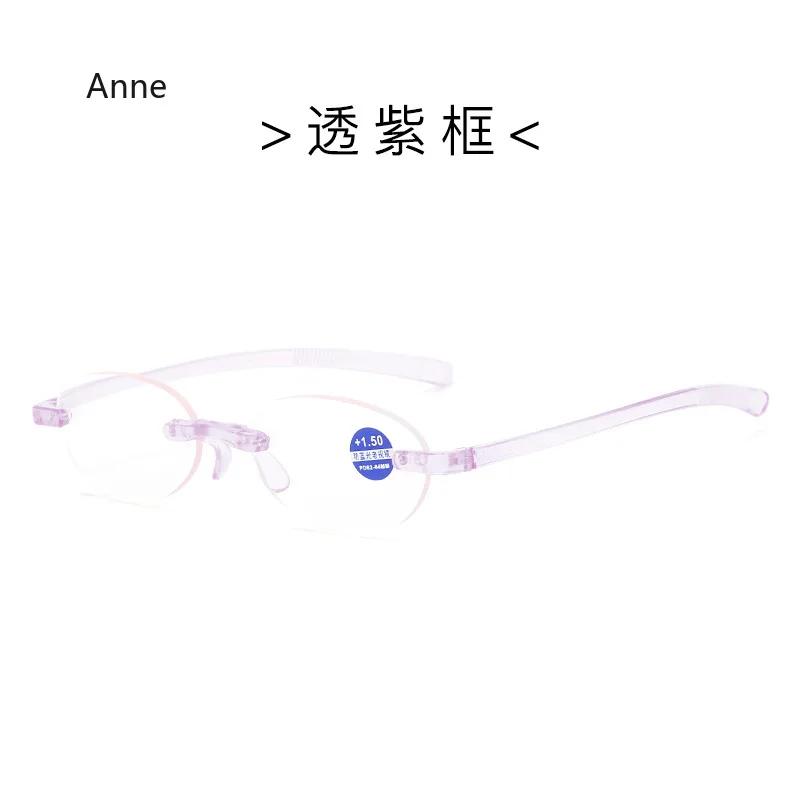 

Гибкие женские очки для чтения TR90 Бескаркасные мужские очки-лупа Синие очки для пресбиопии +1.0 +4.0 Очки Óculos 4