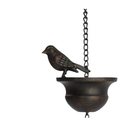 1pc Mobile Birds On 8 Pots  Rain Chain Outdoor Decoration Hanging Chain Home Decor