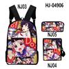 Classic Novelty School-Live 3D Print 3pcs/Set Pupil School Bags Laptop Daypack Backpack Inclined Shoulder Bag Pencil Case