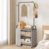 Indoor Thickened Clothes Hanger Rack Floor-standing Closet with Dust-proof for Home Small Apartment Clothing Storage Shelf