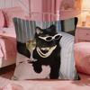 Black Cat Cute Cushion Cover Premium Comfort Reversible Pillow Cove Two In One Design For Any Room  Car Interior