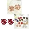Floral Style Fashion Earrings With Electroplated Finish For Ladies Accessories