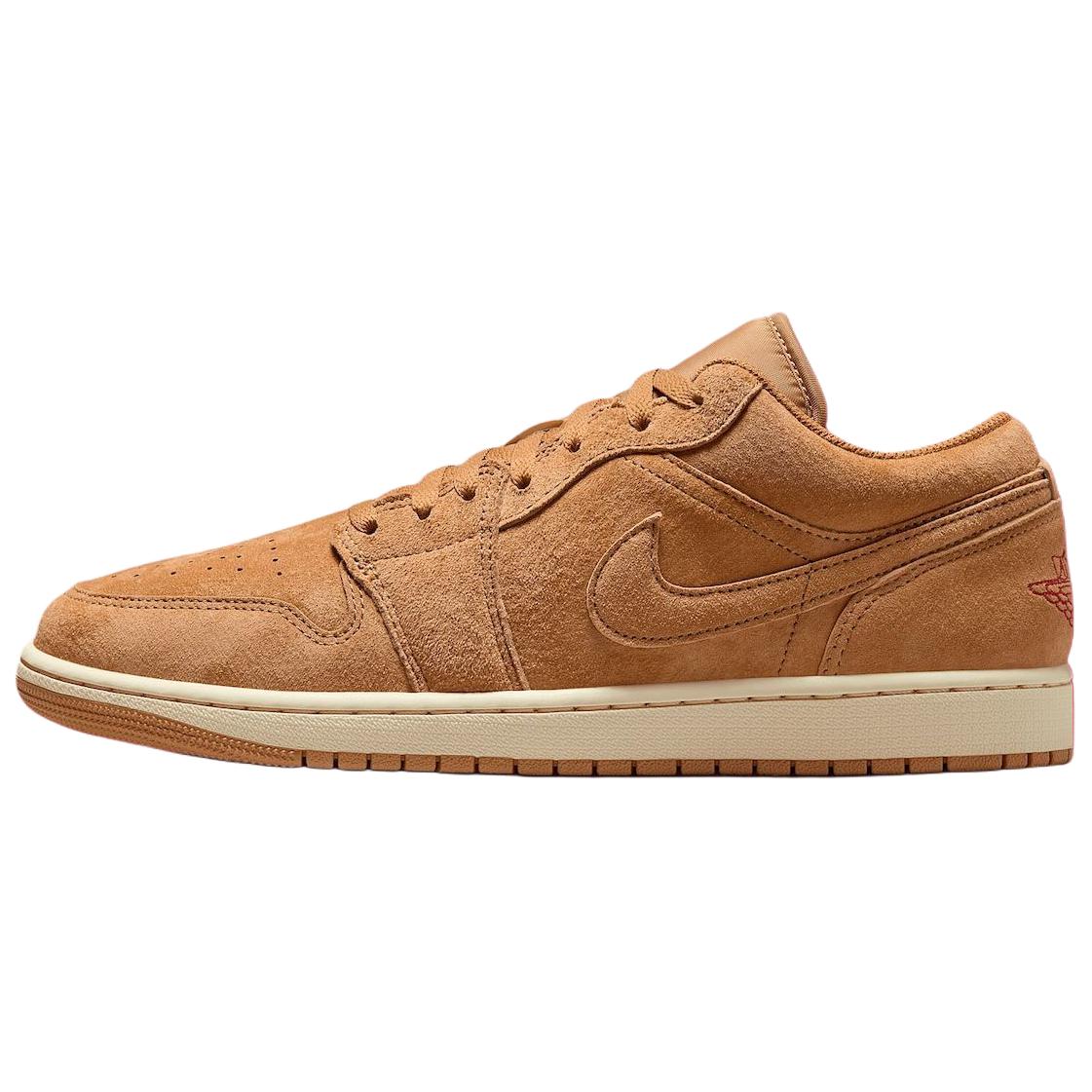 

Jordan Air Jordan 1 Abrasion Resistant Low top Vintage Basketball Shoes Unisex Linen Brown HV4089-200 41