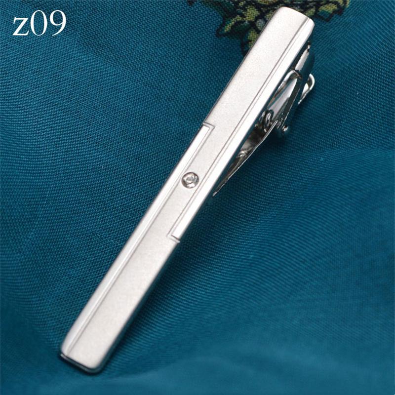 New Metal Silver Color Tie Clip For Men Wedding Necktie Tie Clasp Clip Gentleman Ties Bar Crystal Tie Pin For Men's Accessories