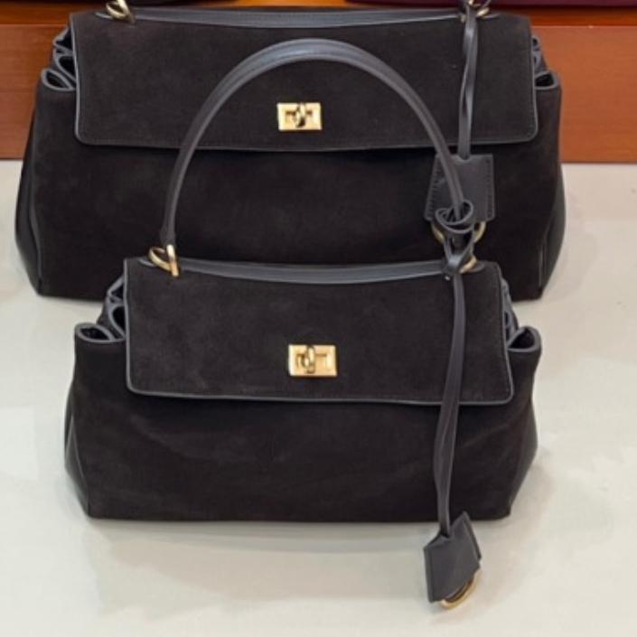 2025 New Genuine Leather Women's Bag Two-layer Cowhide Frosted Leather R-o-d-eo Casual Large Capacity Bag