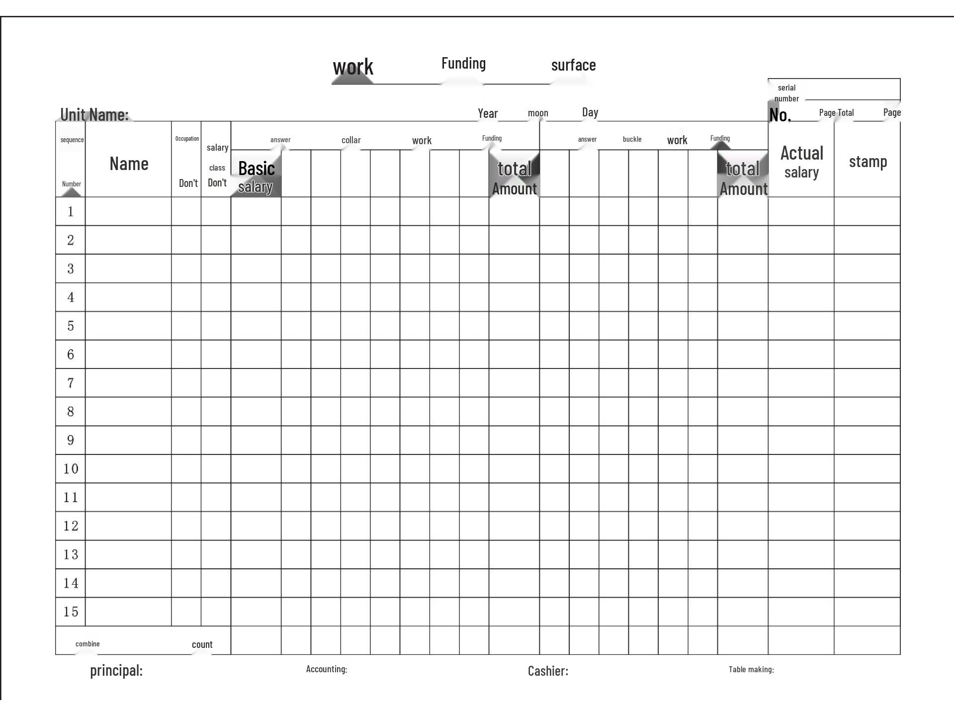 

Customizable Payroll & Attendance Record Notebook