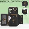 For Samsung Galaxy A25 (5G) Ring Bracket Card Holder Slots Cover Phone Case