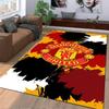 "Manchester United Logo Carpet with Red and Black Abstract Design" Suitable for Use As an Anti-slip for Living Room Bedroom Sofas
