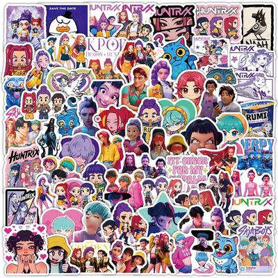 104PCS Anime Kpop Demon Hunters Stickers Demon Hunters Tiger DIY Stickers Scrapbooking Phone Luggage Skateboard Waterproof Decal