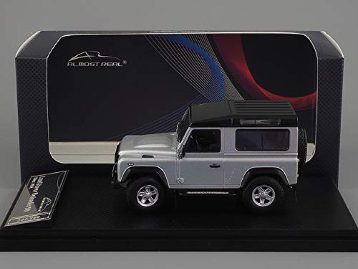 Almost Real Land Rover Defender Silver Scale Complete Diecast Car 410207 1990-2014 - 1/43