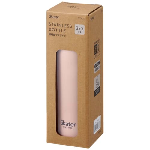 Skater STYL4-A Ultra-Lightweight Stainless Steel Water Bottle, 350ml, Dull Pink