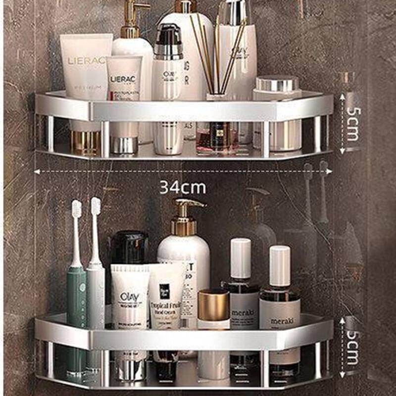 MDNG No-Drill 3-Tier Wall-Mounted Corner Shelf