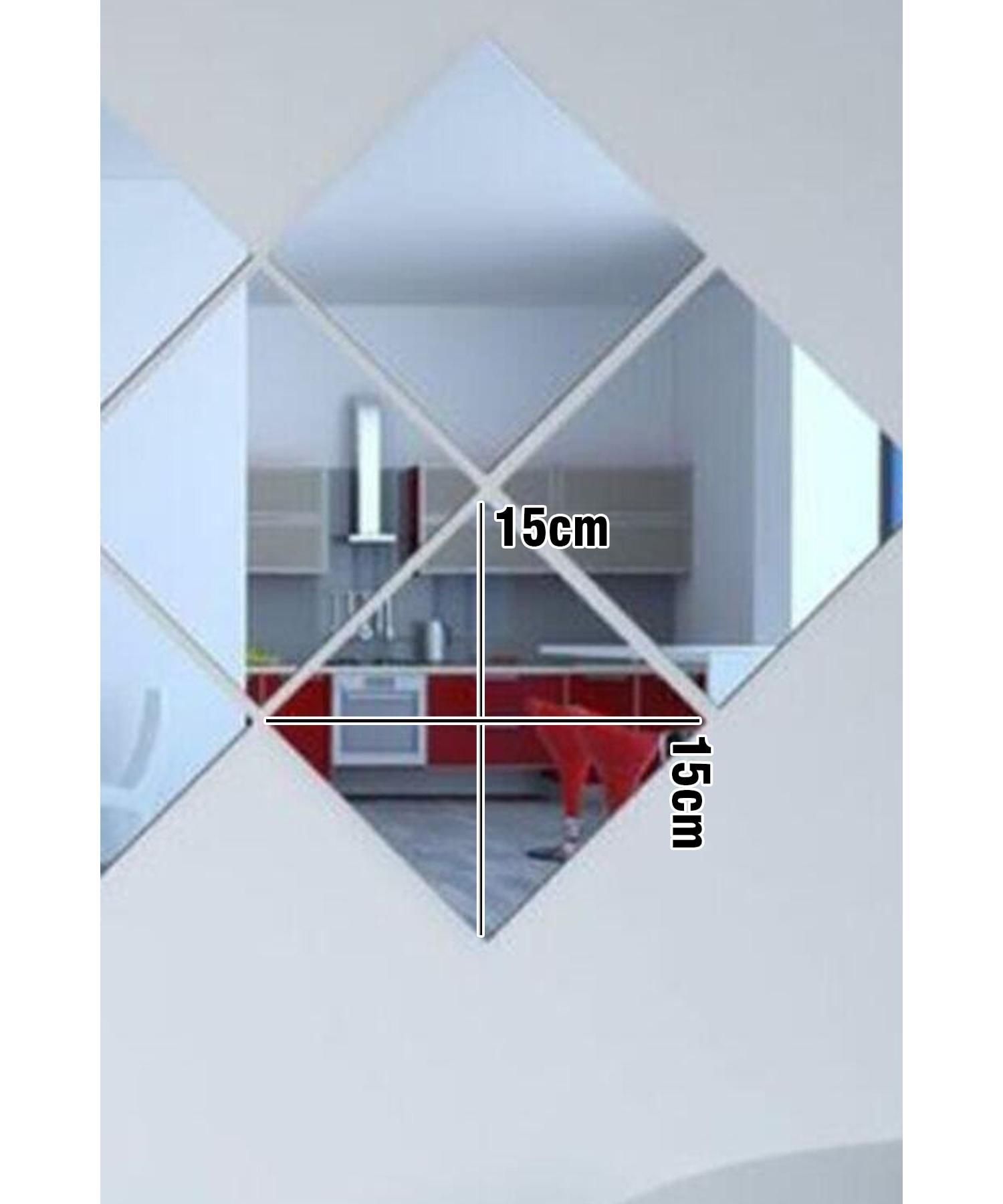 

Декоративный квадратный серебристый оргстекло 15x15 см, 10 шт.
