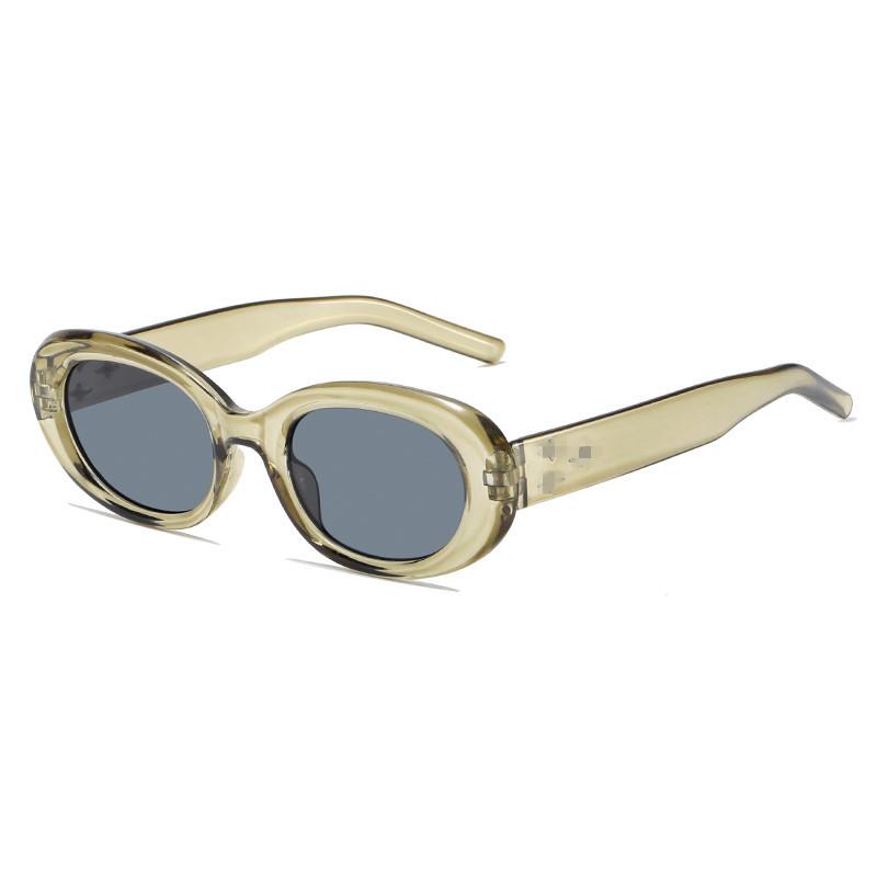 Retro Sunglasses Women'S High-End Trendy Plain Face Uv-Proof Sunglasses Men'S