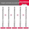Triangle Tile Ceramic & Concrete Alloy Twist Drill Bit with Cross Round Shank