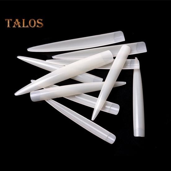 120Pcs/Bag Nail Tips Extra Long Stiletto Shape ABS Natural Thin Extending False Nails for Salon