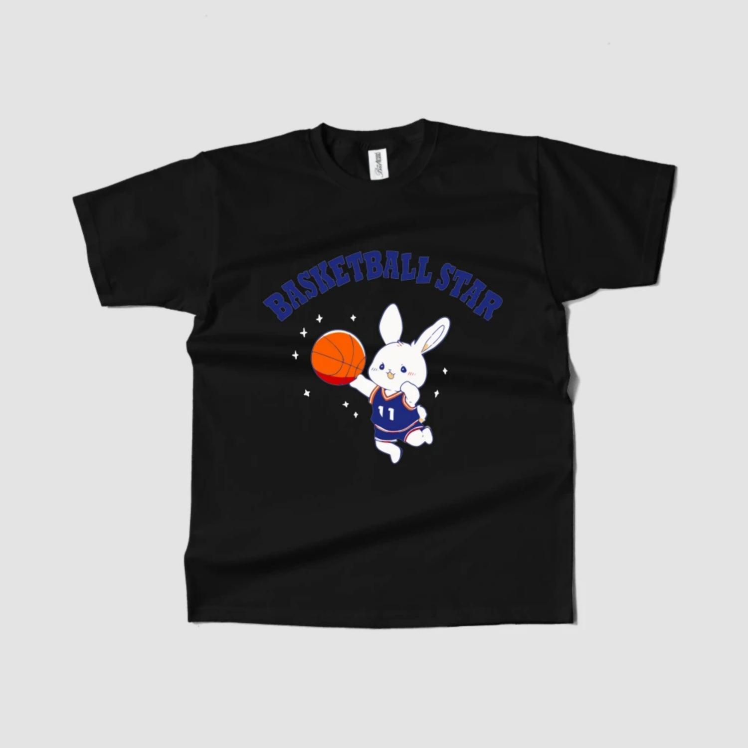 

Women s T-Shirt Basketball Star Graphic Tee Short Sleeve Round Neck Trendy 2023 Fast Shipping S чёрный
