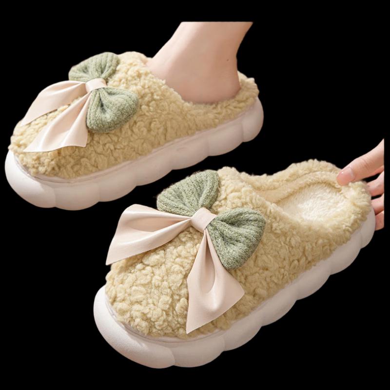 

Хлопковые тапочки Jianixiong с бантиком