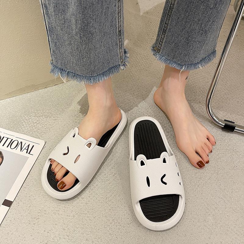 Cute Cartoon Slippers Women Summer New Fashion Indoor Sandals For Men Outdoor Open Toe Slides Home Couple Non -Slip Shoes