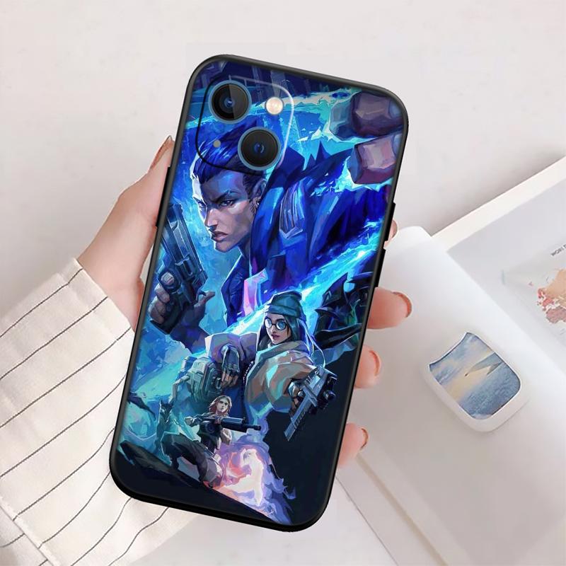 V-VALORANT New High-End Shell Phone Case for iPhone 16 15 14 13 12 Pro Max Plus Mini