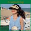 Open Chic Top Summer Uv Protection Sun Hat For Women Cotton Adjustable
