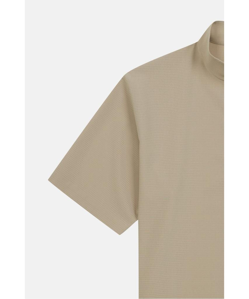 Koolongseupocheu Men'S Air Dot Zip-Up Short Sleeve T-Shirt Jwtcm26261Bei
