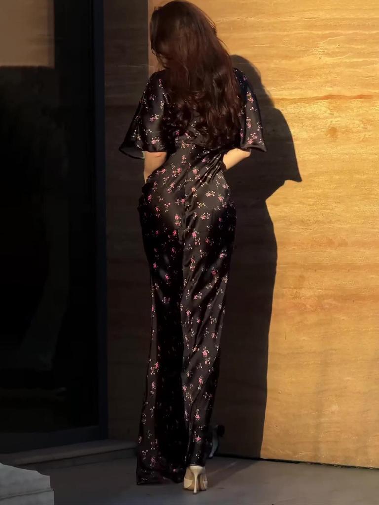 2025 Sommer Retro Elegant Kurzarm Langes Kleid