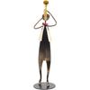 Trumpet Player Figurine Modern Abstract Handcrafted Metal Musician Sculpture for Living Room Tabletop Shelf Desk Office