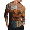 Pánský top s dlouhým rukávem s raglánovými rukávy a halloweenským potiskem