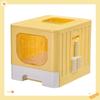 The drawer type cat litter box is fully enclosed and anti-splash cat toilet is opened and the kitten is deodorized.