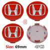 58/69mm Car Wheel Hub Center Caps 4PCS ABS Wheel Rim H Logo Cover for Honda  Civic Accord CR-V Fit Auto Exterior Accessories ajk256