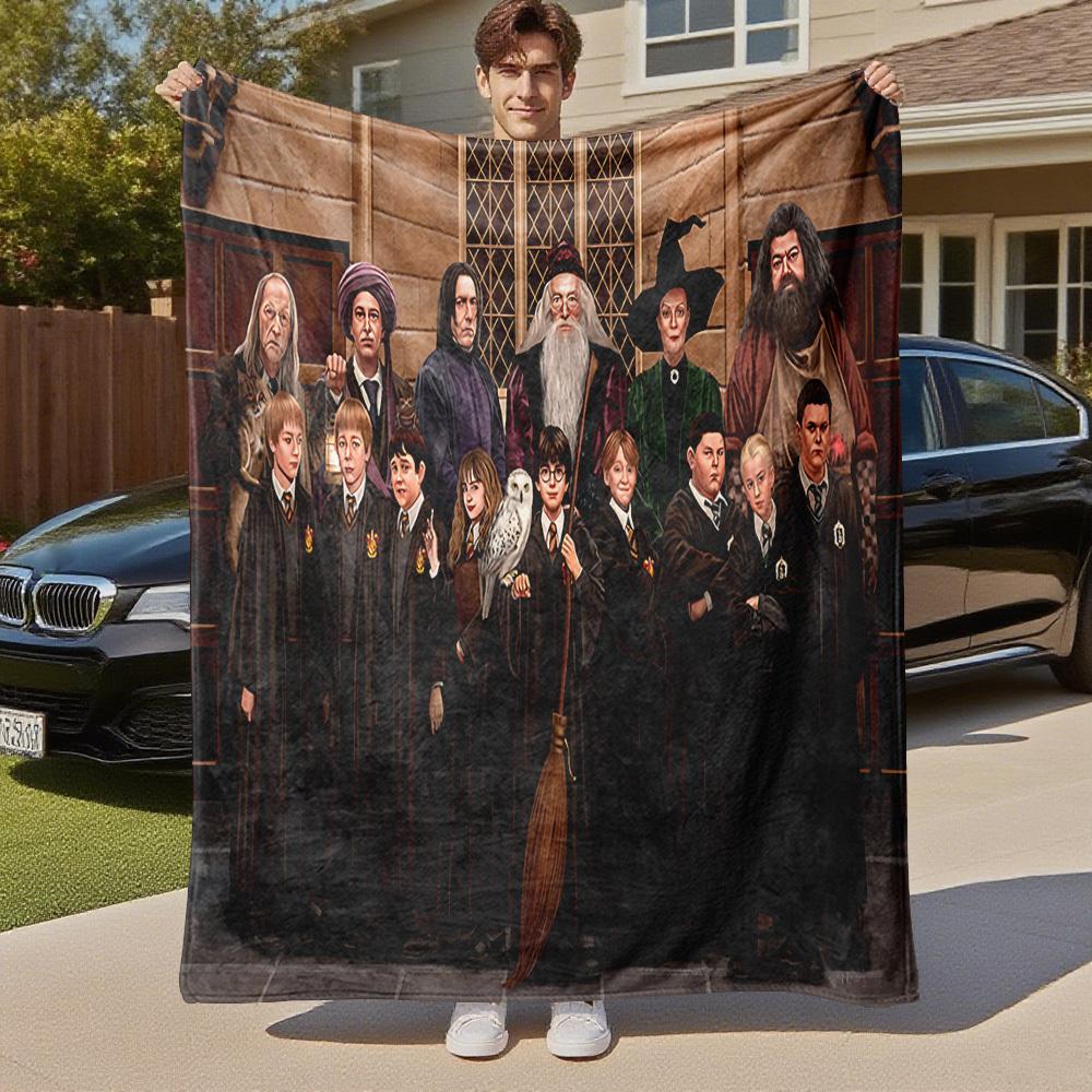 1pc Harry Potter Hogwarts Professor Outdoor Flannel Throw Blanket All Season Soft Warmth,Home Decor 1031256