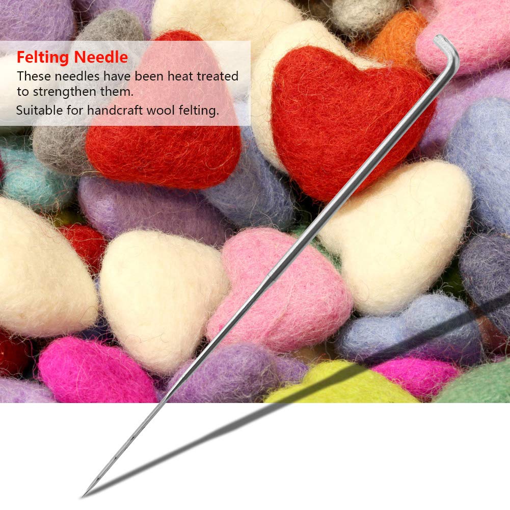 Jeffergarden Felt Needle These needles are extra and easy to use for wool Suitable for beginners and Ideal for wool and 100-Piece Kit fine, durable,