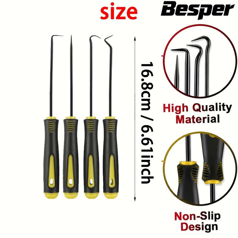 10/4PCS Pick and Hook Set, Precision Automotive Hook, Car Auto Oil Seal/O-Ring Seal Gasket Mini Precision Hooks Puller Remover