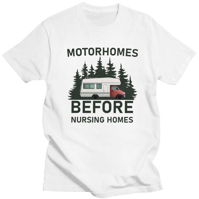 

Cartoon RV Camping Camper Van T Shirt Men Short Sleeve Adventure Travel Car T-shirts Casual Tee Pure Cotton Slim Fit Tshirts ... S разноцветный