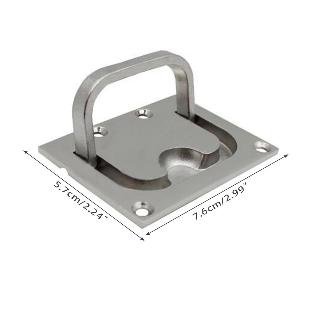 Square Flush Pull Ring Handles Recessed Boat for Hatch for Latch Cabinet Flush Mount Lifting Hidden Recessed Furniture H
