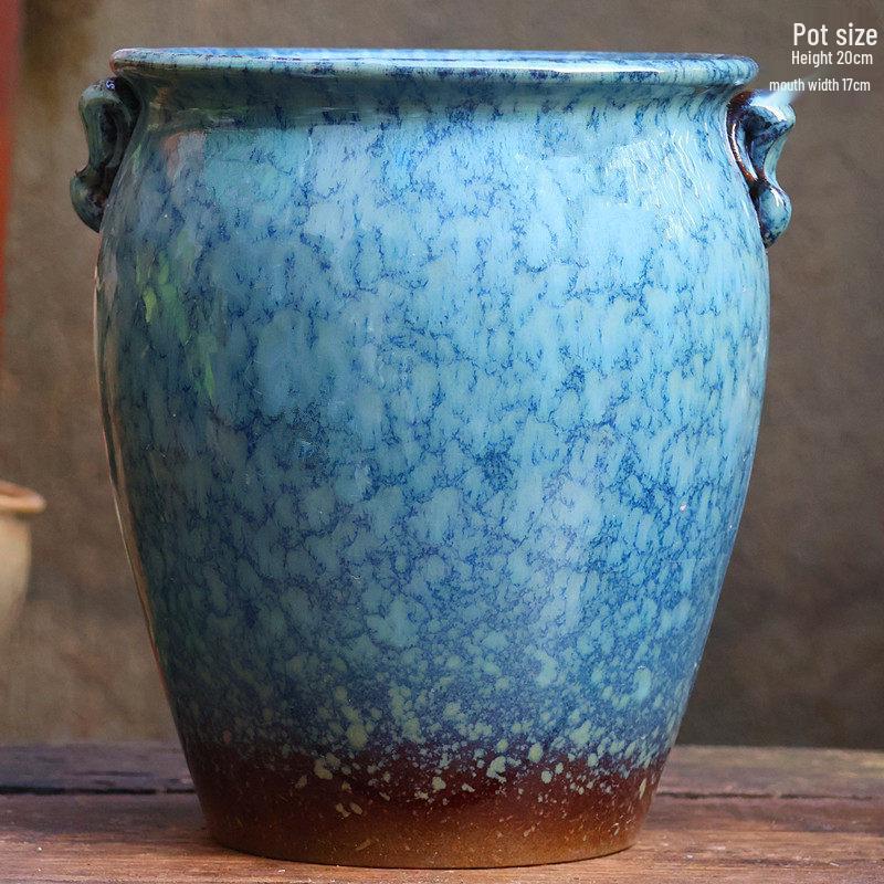 Sonderangebot: Retro Terrakotta Hoher Blumentopf für Sukkulenten oder Rettich