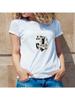 Wounisex Rundhals Schönes Bedrucktes T-Shirt 2025 Frühling Und Sommer Mode Cool Und Lässig Kollision