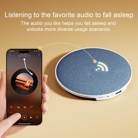 Under-Pillow Speaker for Sleep Bluetooth-compatible Ultrasonic Sound Pillow Wireless Bone Conduction Mini Pillow Speaker for Adults Side Sleepers