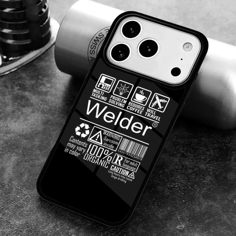 

Funny Welding Quote Phone Case for iPhone 17 16 15 Pro Max Air 14 13 12 11 Plus Shockproof Cover iPhone 12