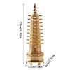 Feng Shui Zinc Alloy 3D Model Chinese Wenchang Pagoda Tower Crafts Statue Souvenir Home Decoration Metal Handicraft