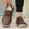 Fashion Men's Sandals Leather Male Hollow Out Walking Shoes Men Outdoor Driving Shoes Fashion Sneakers Non-Slip Casual Breathable Shoes